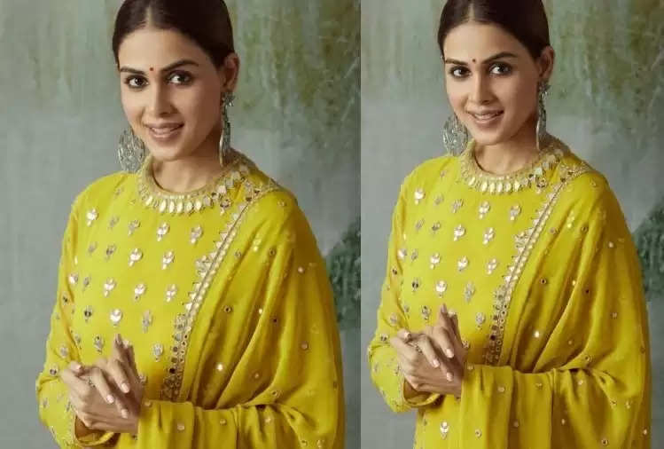 Today's fashion tips: Genelia D'Souza's yellow suit is the best for Diwali,  know the price