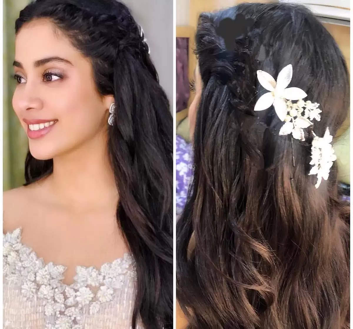 Hairstyles for open hairs: - Do such hairstyles for a New Year party in  just 5 minutes