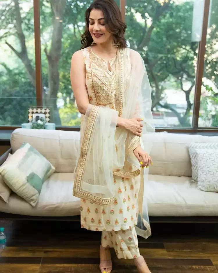 Photos: Kajal aggarwal flaunts her figure wearing a ethic dress, See here...