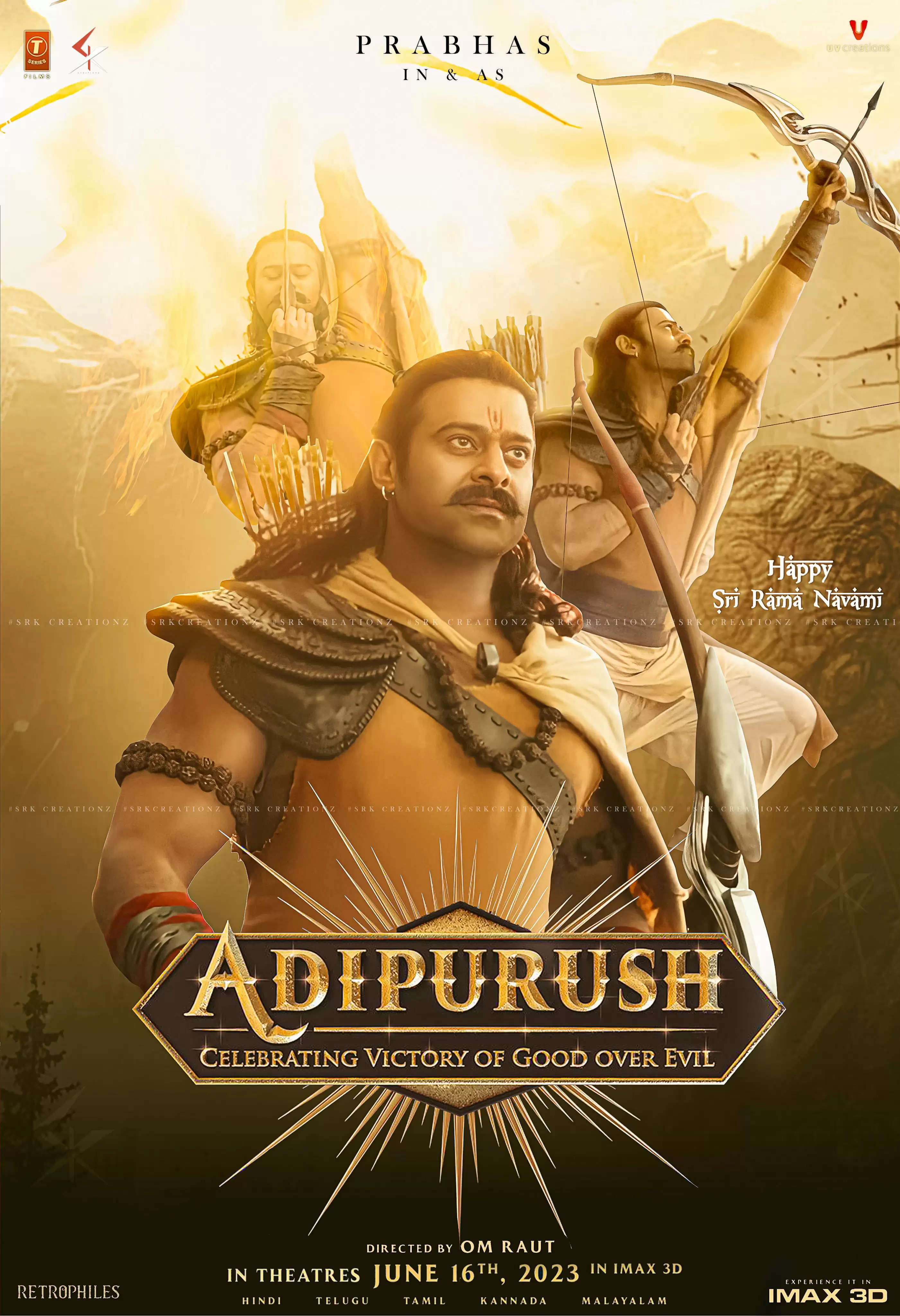 A new poster of Prabhas' Adipurush released on Ram Navami