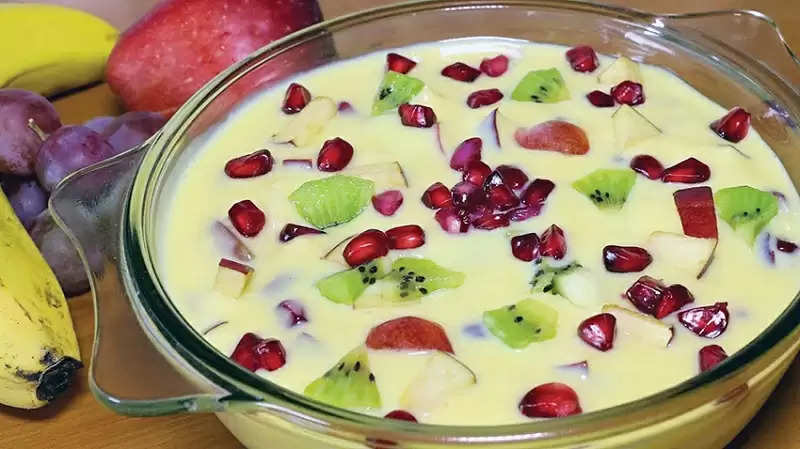 Fruit and Mint Custard: Try Fruit and Mint Custard to make something  special at home function, learn here how to make