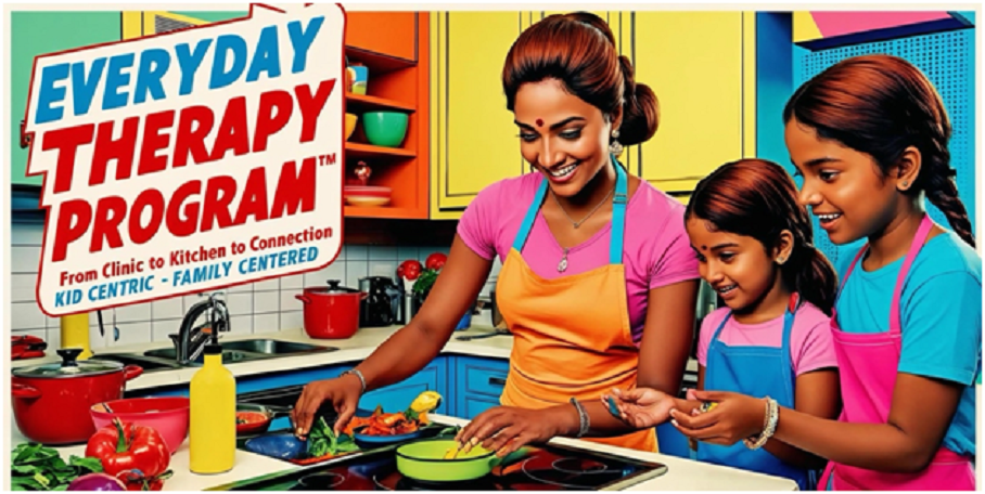 Figure 6 - Therapy doesn&rsquo;t end in the clinic &mdash; it continues at home. Everyday Therapy Program&trade; by Pinnacle empowers every family, every day.home-based therapy, autism home support, daily therapy guide, India therapy system, therapy routines for parents